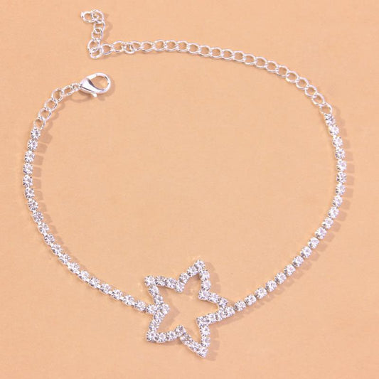 Star Anklet | Alloy Five-Pointed Star Beach Summer