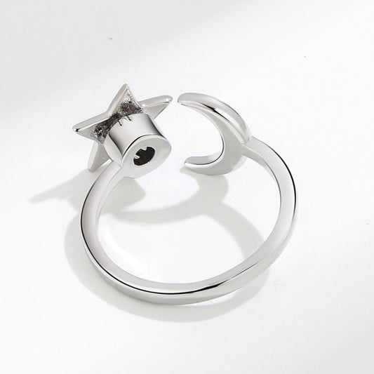 Star Moon Rotating Ring | Copper Adjustable Women's Gold Silver