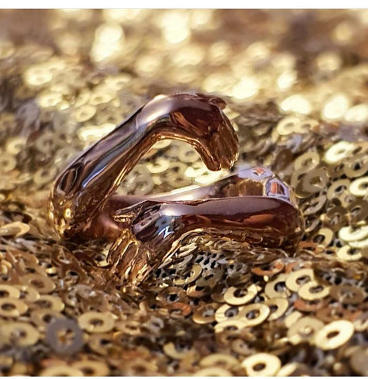 Love Hands Embracing Ring for Women | Romantic Design