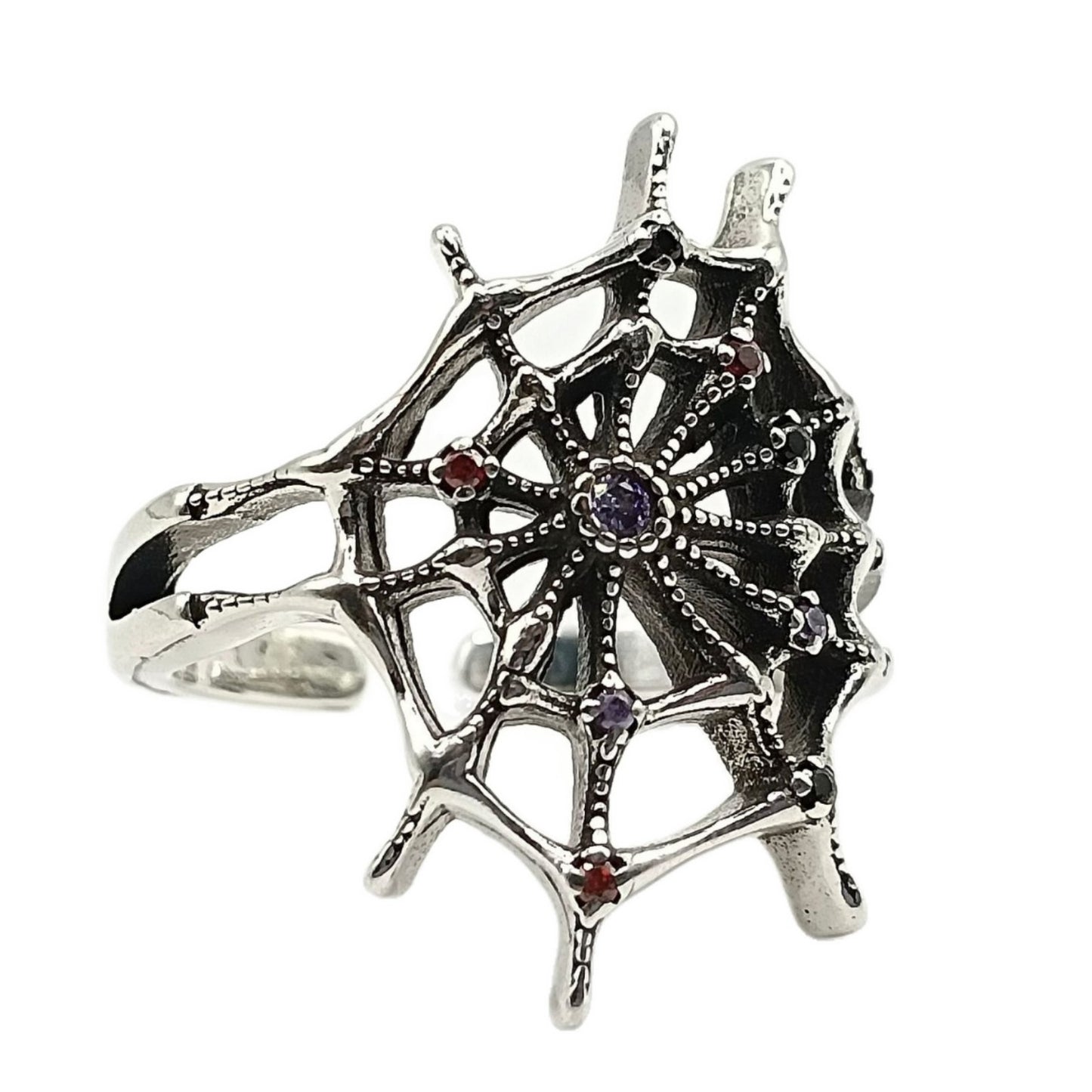 Spider Web Open Ring | Retro Hollow Copper Unisex