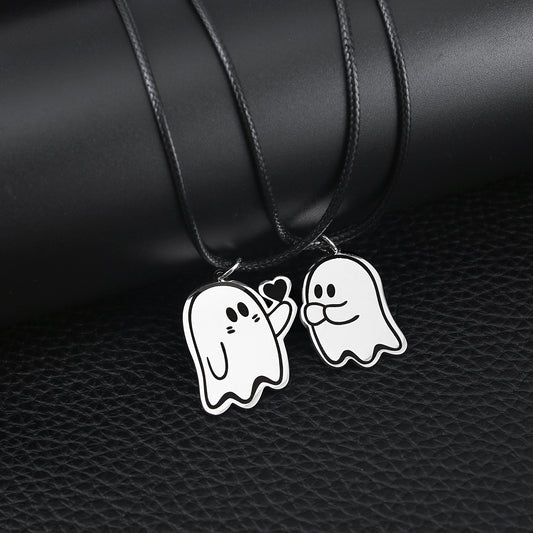 Cute Love Ghost Pendant Necklace | Halloween Style Unisex