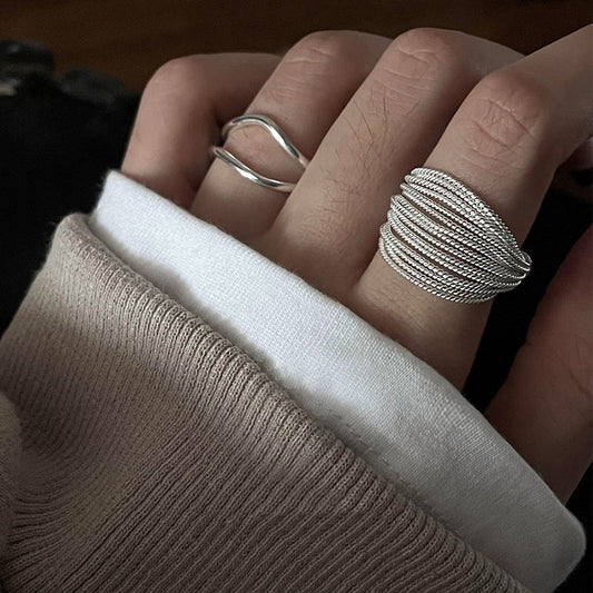 Minimalist Multi-Layer Winding Ring | Copper Adjustable Women's