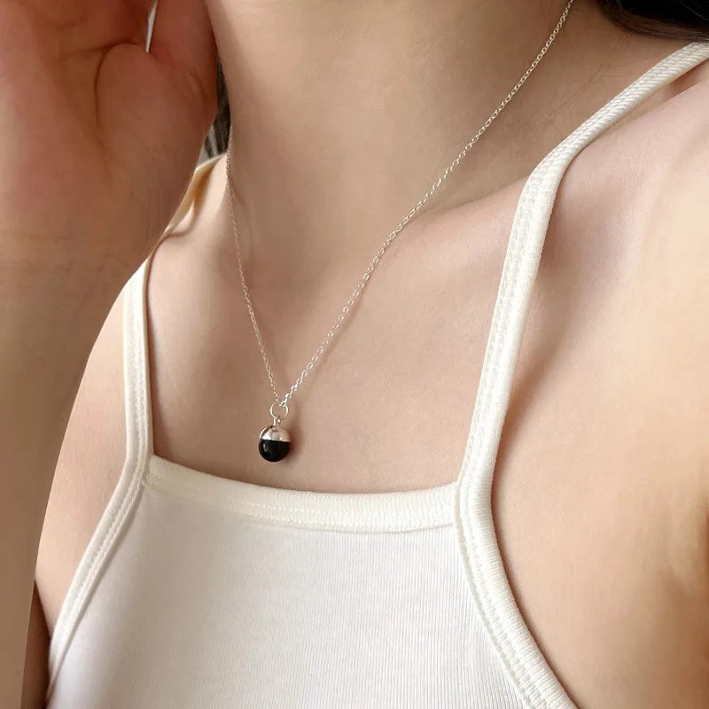 925 Sterling Silver Heart Pendant Adjustable Choker Necklace for Women