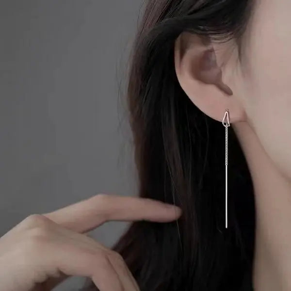 Zircon Crystal Bee Butterfly Flower Drop Ear Line Earrings for Women