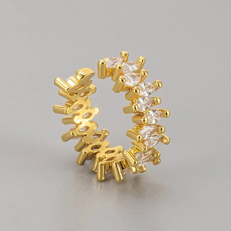Horse Eye Zircon Ear Cuff Clip Earring for Women — No Piercing