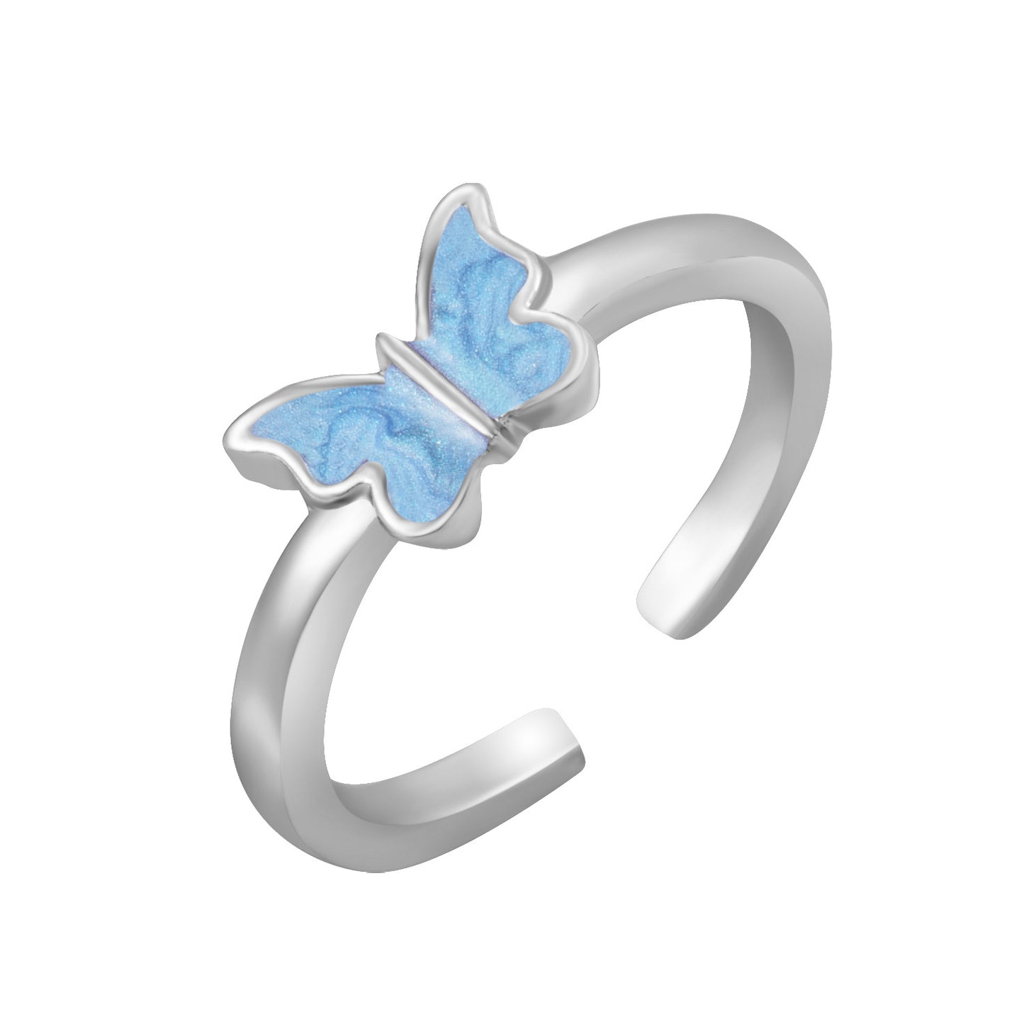 Butterfly 2-Piece Couple Ring Set | Punk INS Style Gold Silver