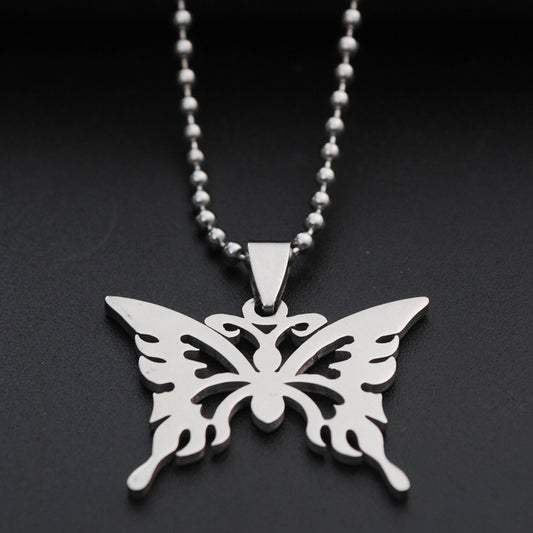Multi-Layer Titanium Steel Bead Chain Pendant Necklace | Unisex