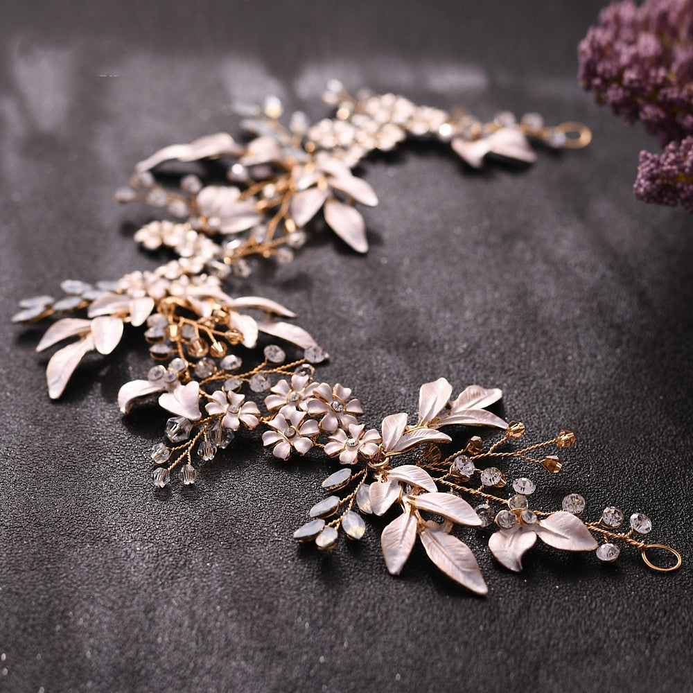 Crystal Diamond Hair Accessories | Alloy Korean Gold Electroplated