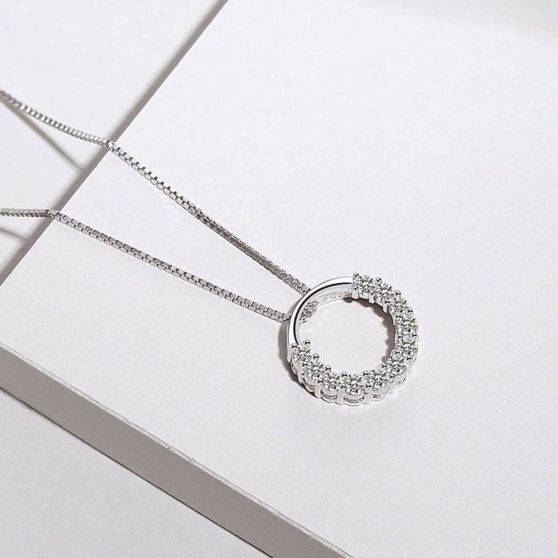 Sterling Silver Ring Pendant Necklace for Women
