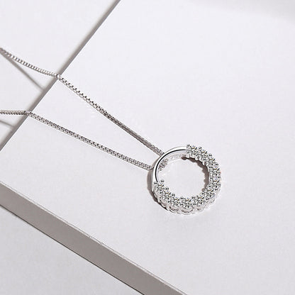 Sterling Silver Ring Pendant Necklace for Women