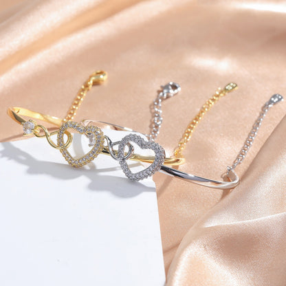 Hollowed Heart Chain Bracelet in Copper | Affordable Luxury Design