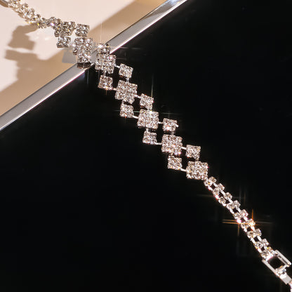 Rhinestone Geometric Bracelet for Women | Formal and Everyday Wear