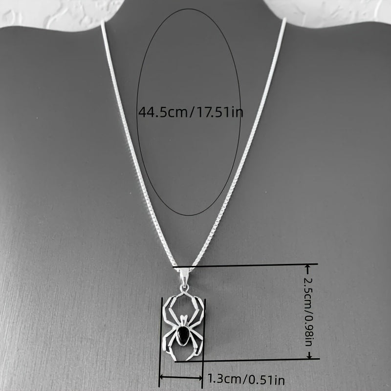 Gothic Spider Pendant Necklace for Men