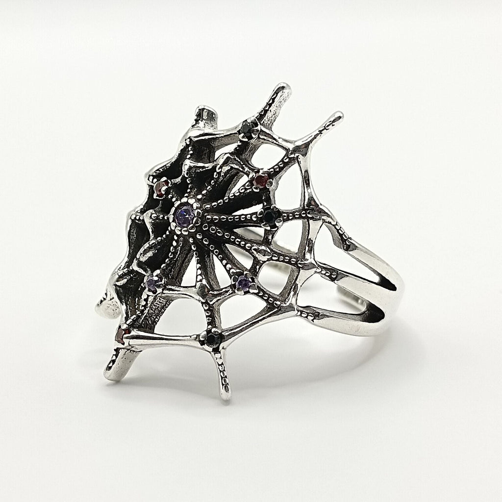 Spider Web Open Ring | Retro Hollow Copper Unisex