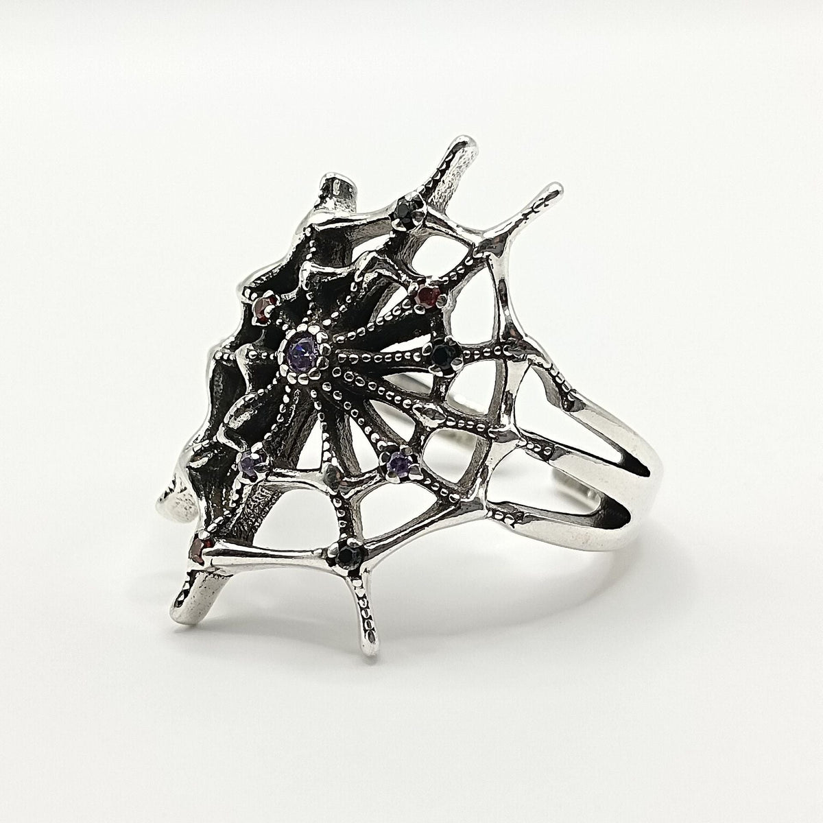 Spider Web Open Ring | Retro Hollow Copper Unisex