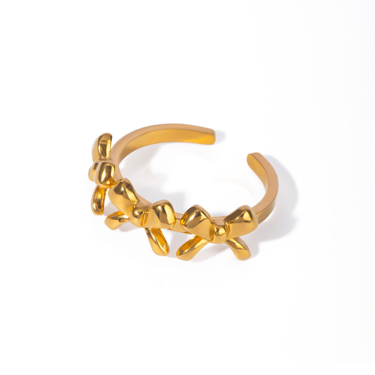 Marcella Bow Ring | Stainless Steel Elegant Band