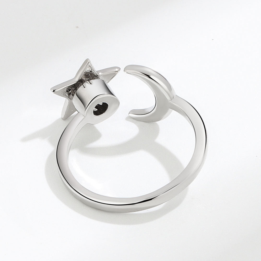 Star Moon Rotating Ring | Copper Adjustable Women's Gold Silver