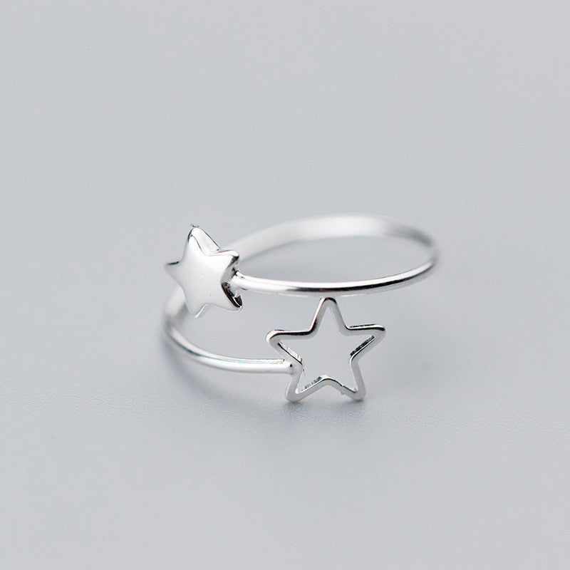 Five-Point Star Ring | Alloy Cold Personality Gold Silver