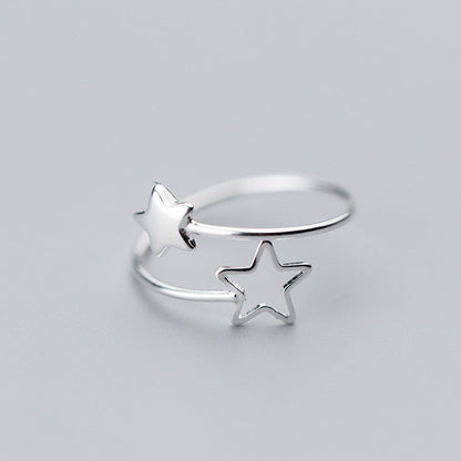 Five-Point Star Ring | Alloy Cold Personality Gold Silver