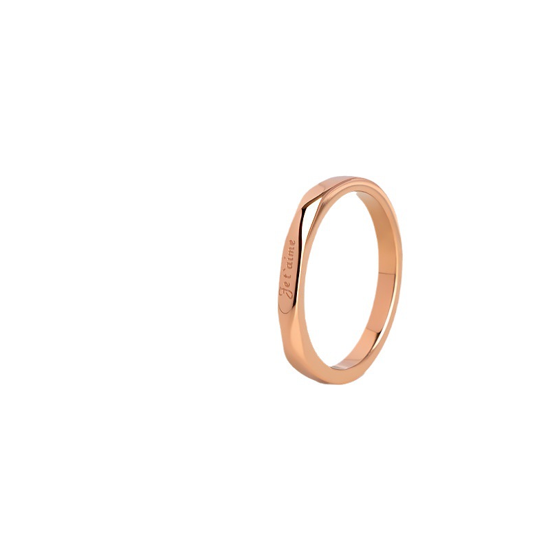 French 'I Love You' Ring | Titanium Steel Gold Rose Gold Silver