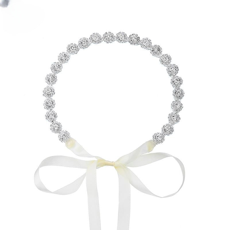 Sunflower Rhinestone Hair Band | Metal Silver Rose Gold Wedding