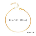 Flat Chain Anklet | Alloy Geometric Simple Fashion