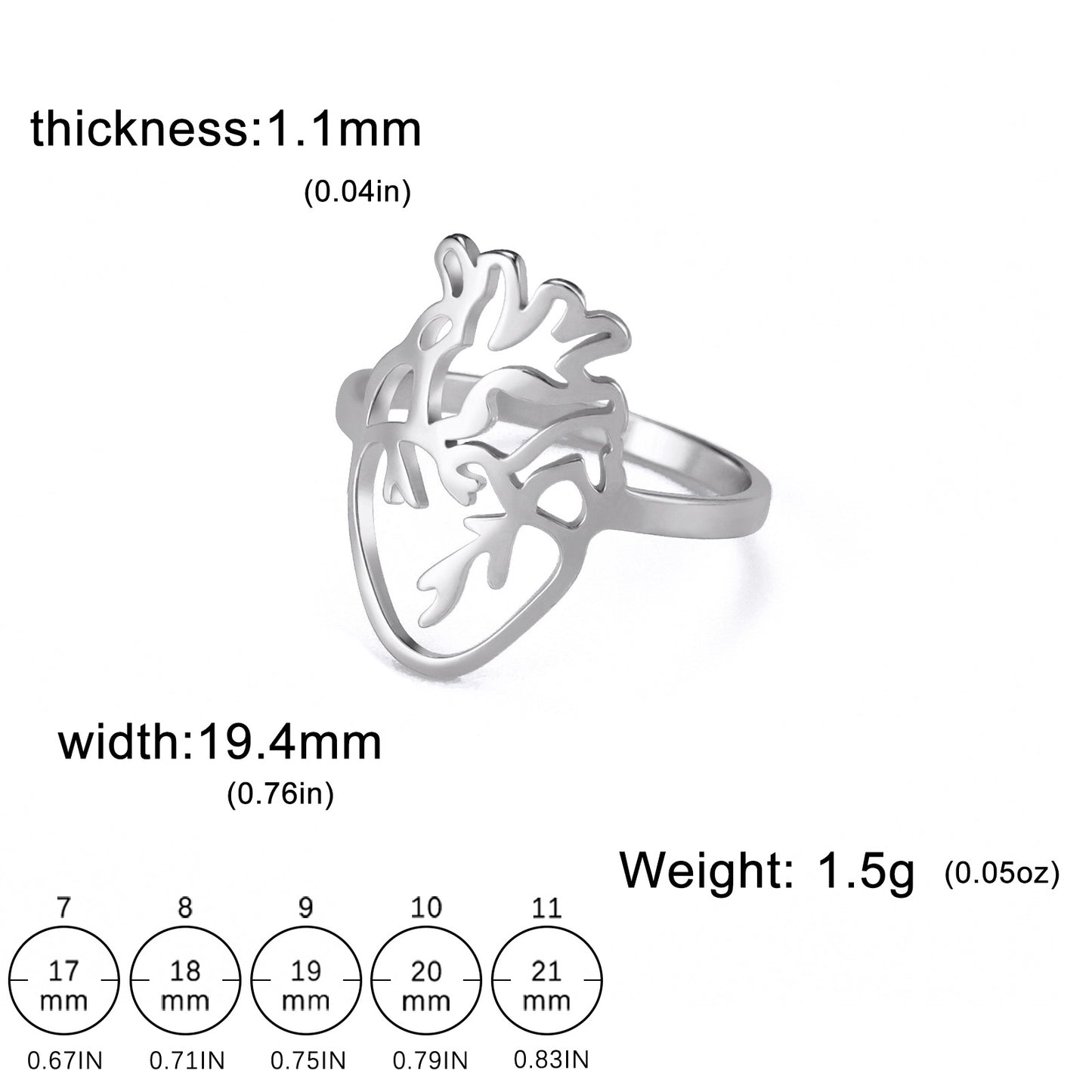 Hollow Brain-Shaped Titanium Steel Ring | Unisex Statement Piece