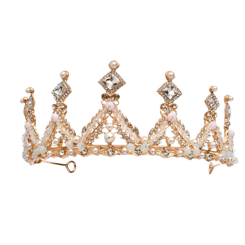 Princess Diamond Crown | Alloy Pearl Crystal Korean 13.2cm