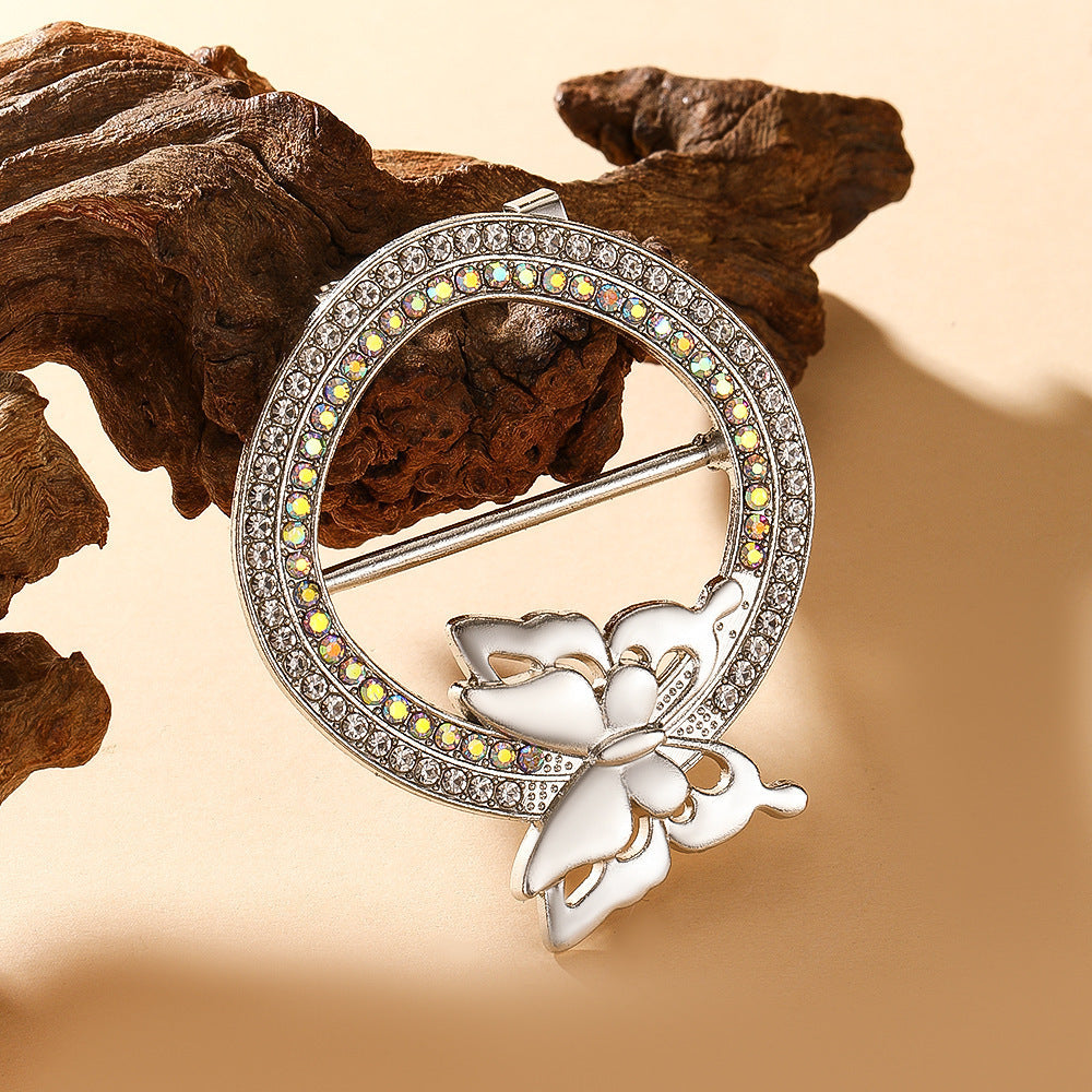 Butterfly Waist Clip Brooch | Alloy Diamond Korean Unisex