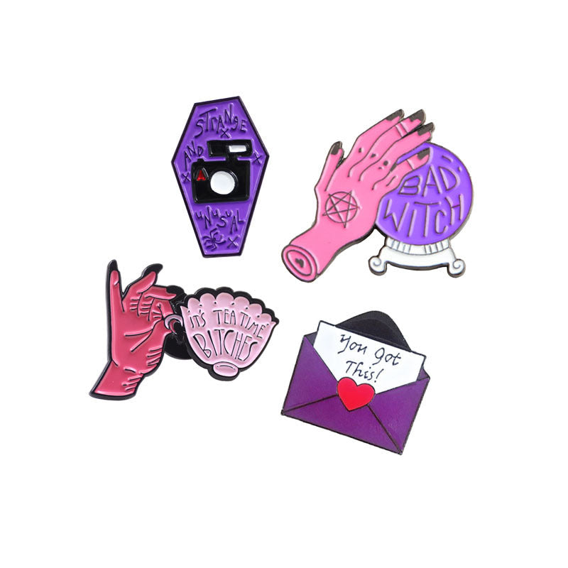 Game Console Handle Brooch | Alloy Oil Drop Cartoon Unisex