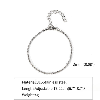 Stainless Steel 18K Cuban Chain Bracelet | Hemp Flower Design