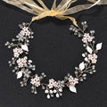 Pearl Flower Headband | Handmade Alloy European Gold Silver 40cm