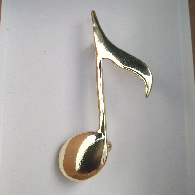 Musical Note Brooch | Alloy Electroplated Yellow Celebrity Street