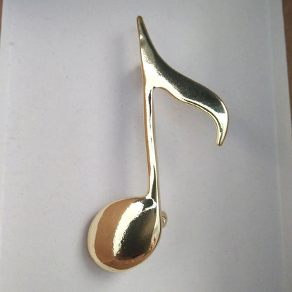 Musical Note Brooch | Alloy Electroplated Yellow Celebrity Street
