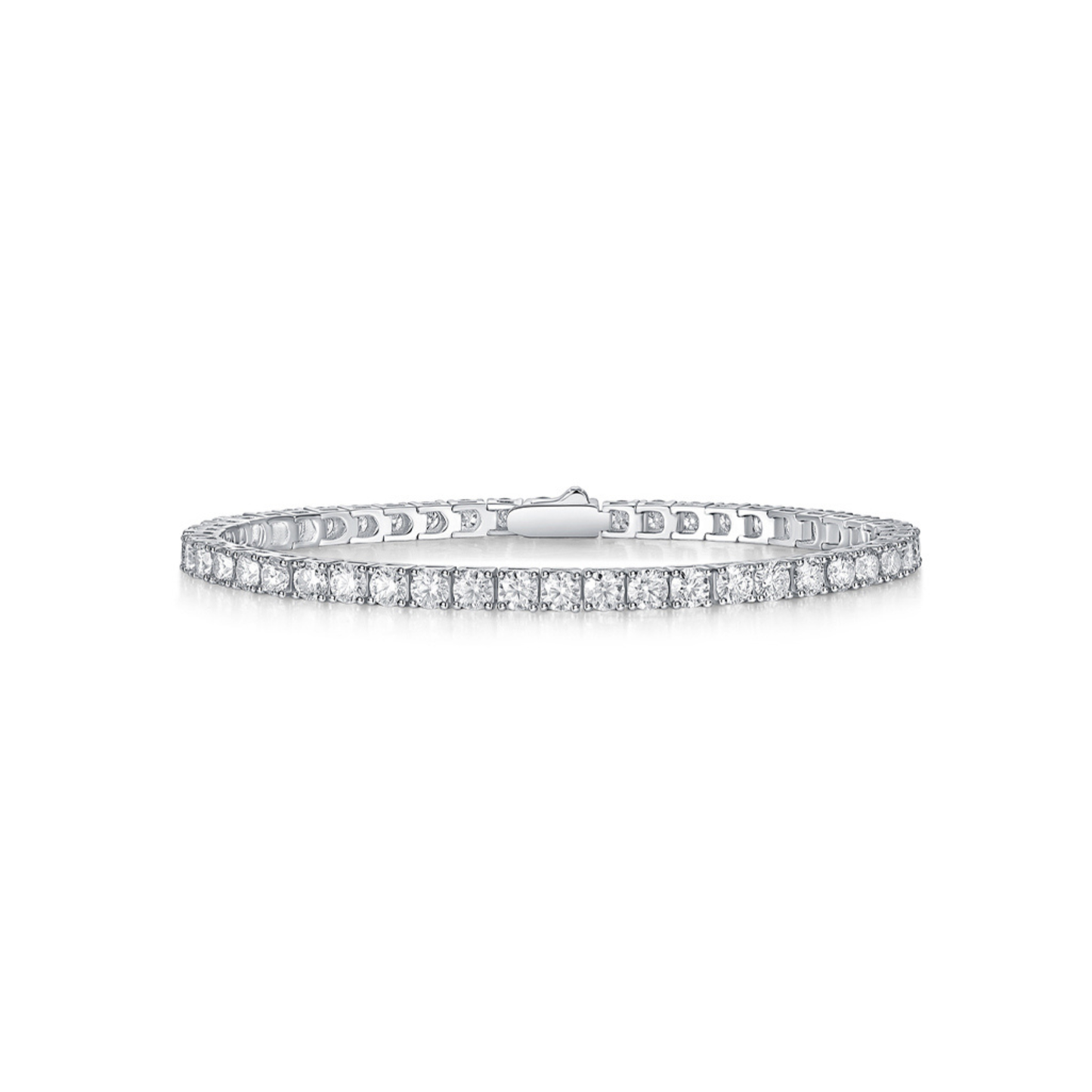 1Unique Luxury Fashion Mosan Diamond S925 Silver Bracelet Prohibit TikTok sales