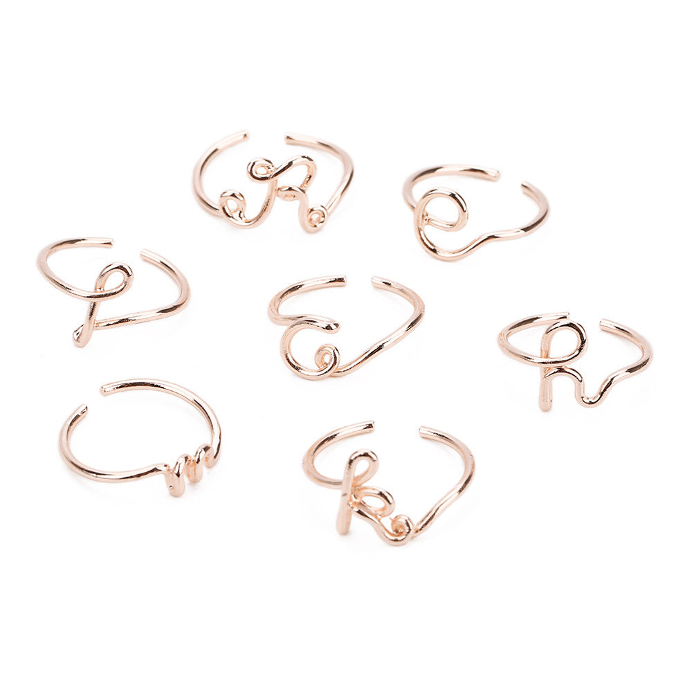 A-Z Initial Letter Ring for Women and Men