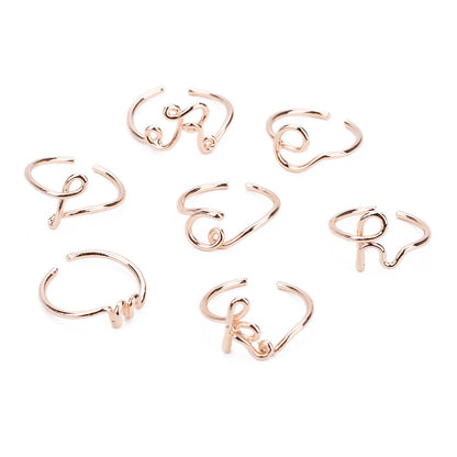A-Z Initial Letter Ring for Women and Men