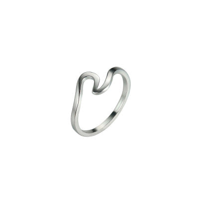 Wavy Couple Ring | Gold Silver Rose Gold