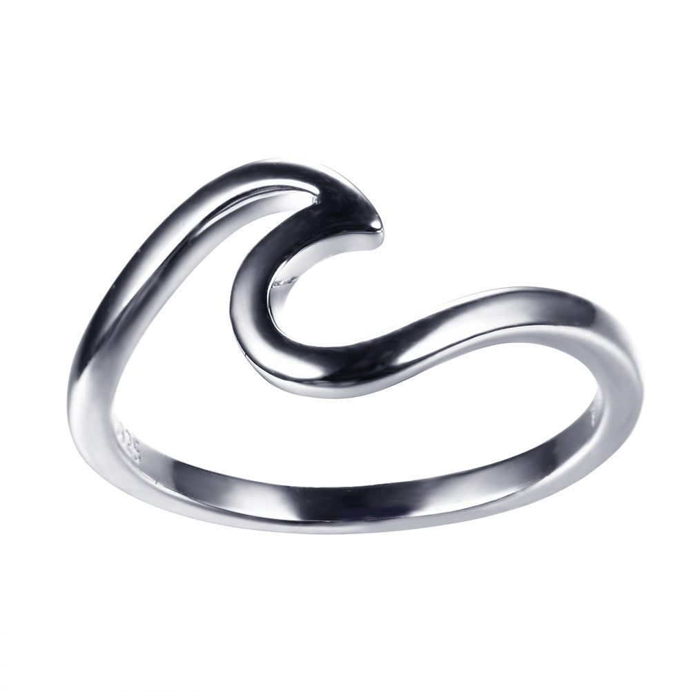Wavy Couple Ring | Gold Silver Rose Gold