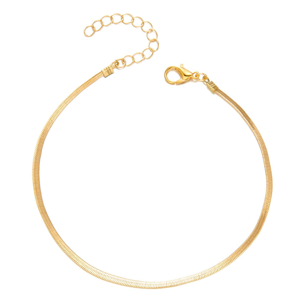 Flat Chain Anklet | Alloy Geometric Simple Fashion