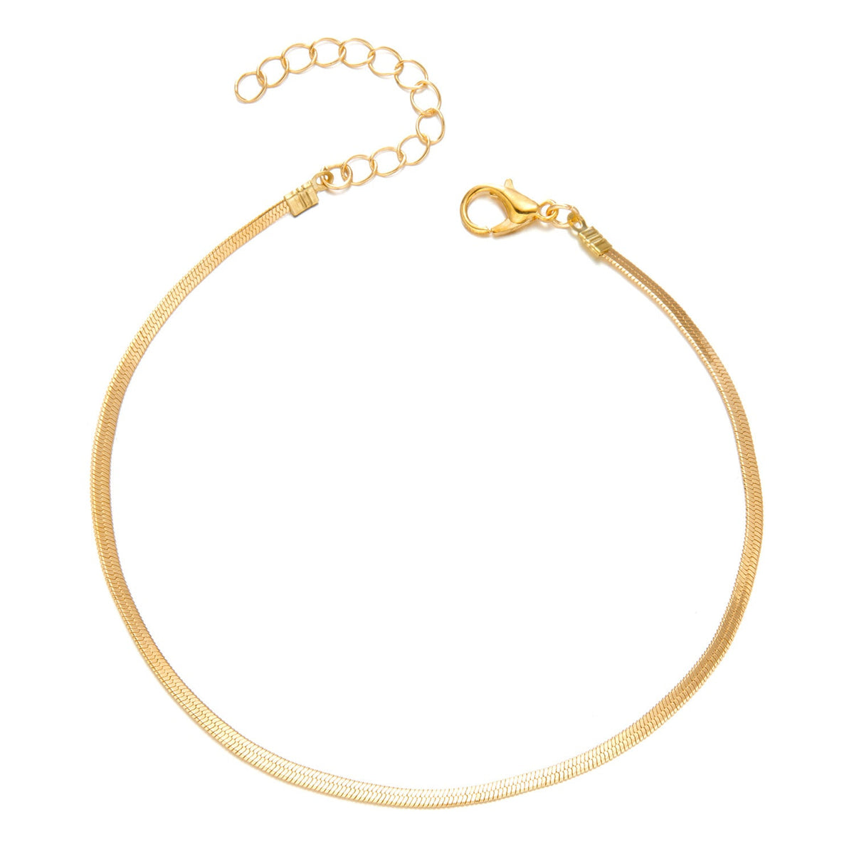Flat Chain Anklet | Alloy Geometric Simple Fashion
