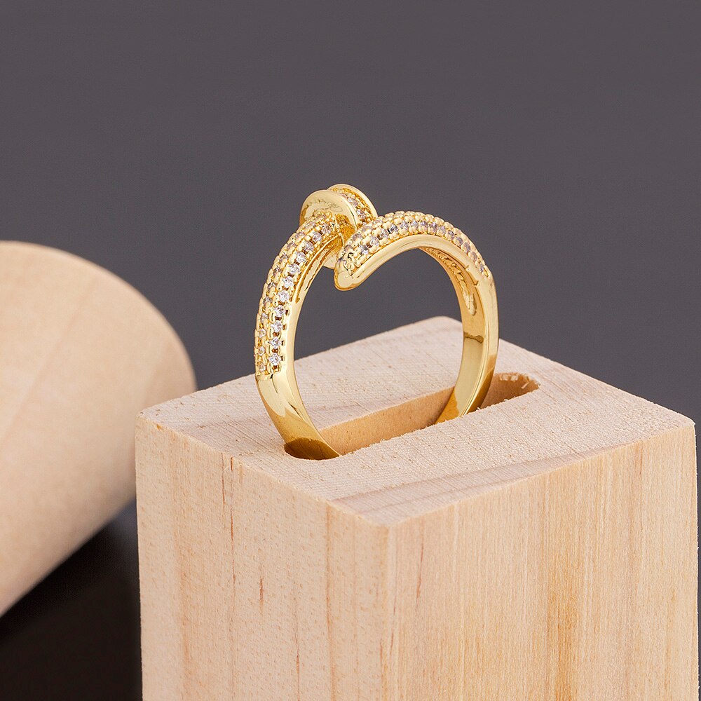 Geometric Nail Ring Set