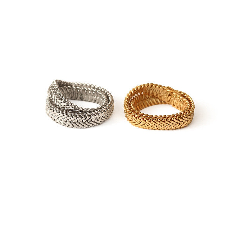 Double Stacked Band Ring for Women | Minimalist Two-Band Design