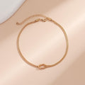 Twist Heart Knot Snake Bone Chain Bracelet