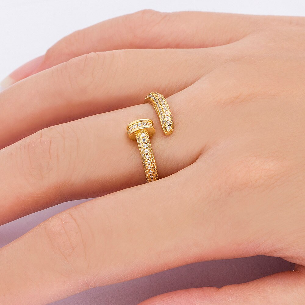 Geometric Nail Ring Set