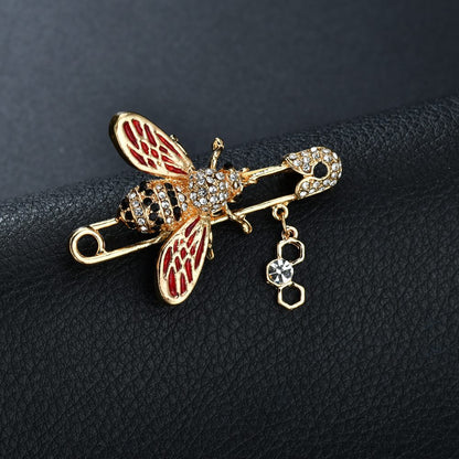 Bee Brooch | Alloy Diamond Insect European Style