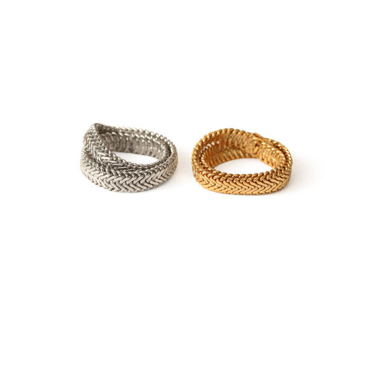 Double Stacked Band Ring for Women | Minimalist Two-Band Design