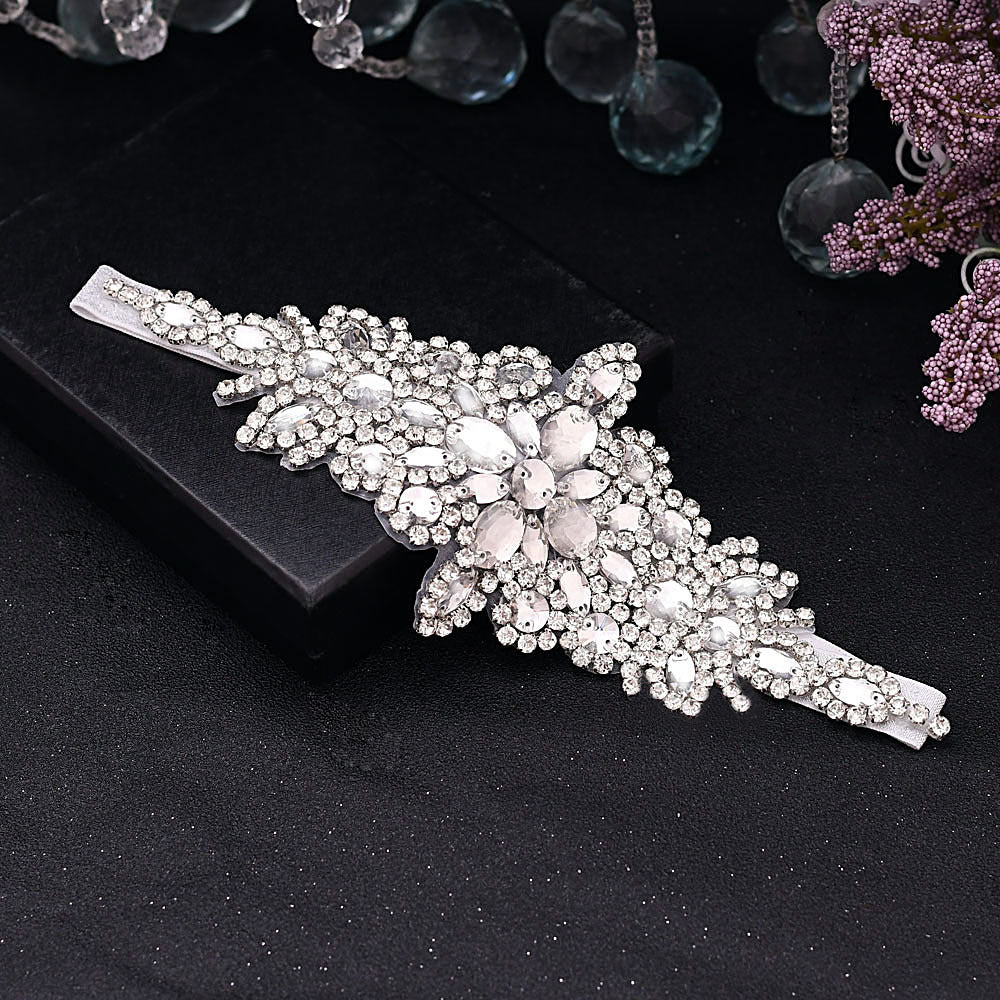 Glass Water Diamond Elastic Headband | Bridal Wedding Travel Gift