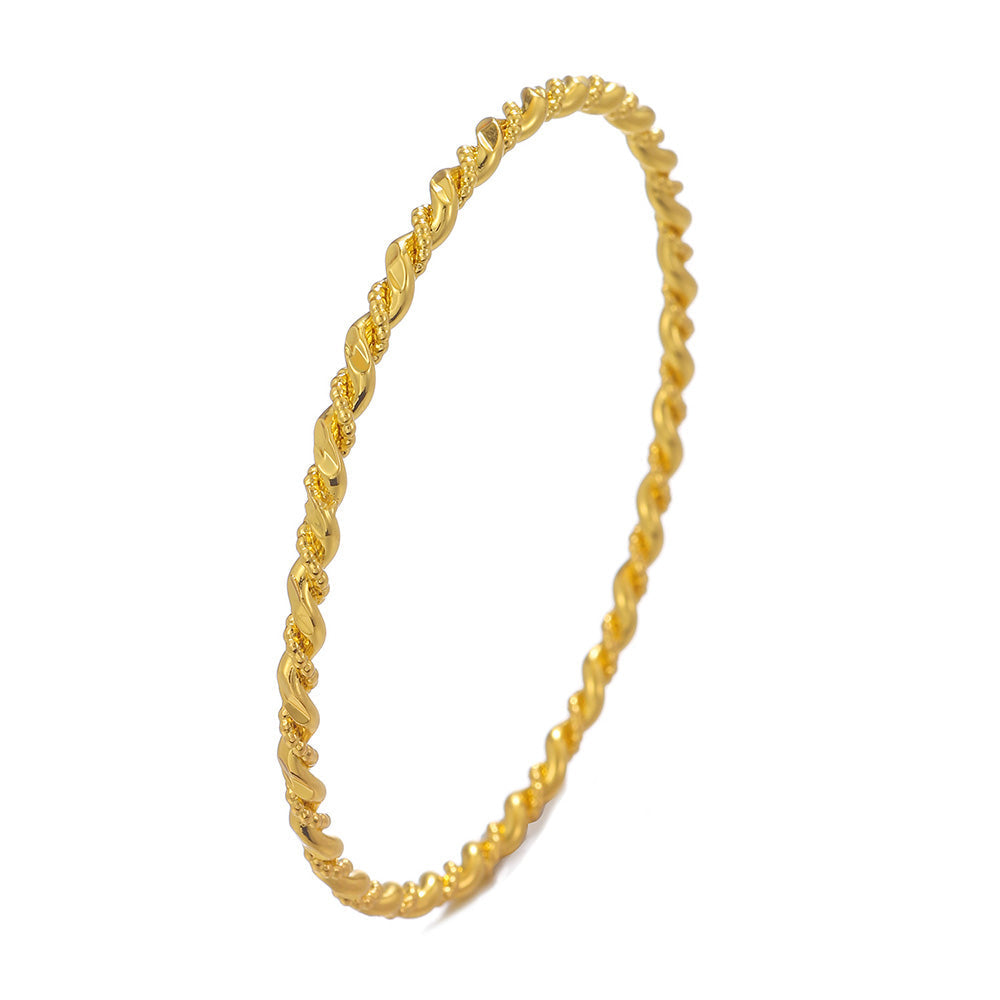 Gold Twist Rope Bracelet for Women | Vacuum Plated Beryllium Copper