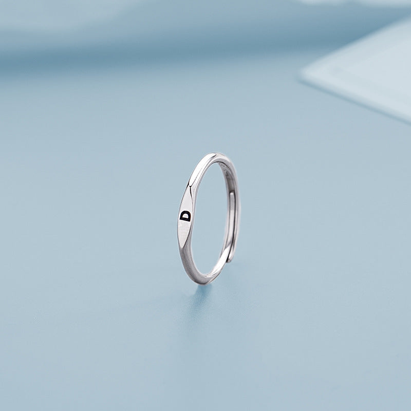 26 Letters Initial Ring | Copper Adjustable Women's Personalised